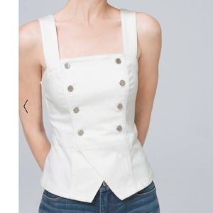 Military-Style Denim Bustier